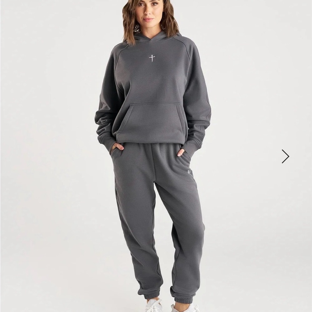 Three Nails Signature Fleece Hoodie in Space Grey